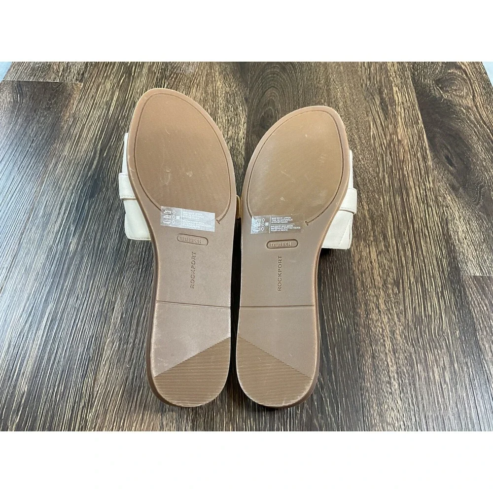 Rockport Trutech Women's Yara Size 8 White Cushioned Slide Sandals C17938 -New‎